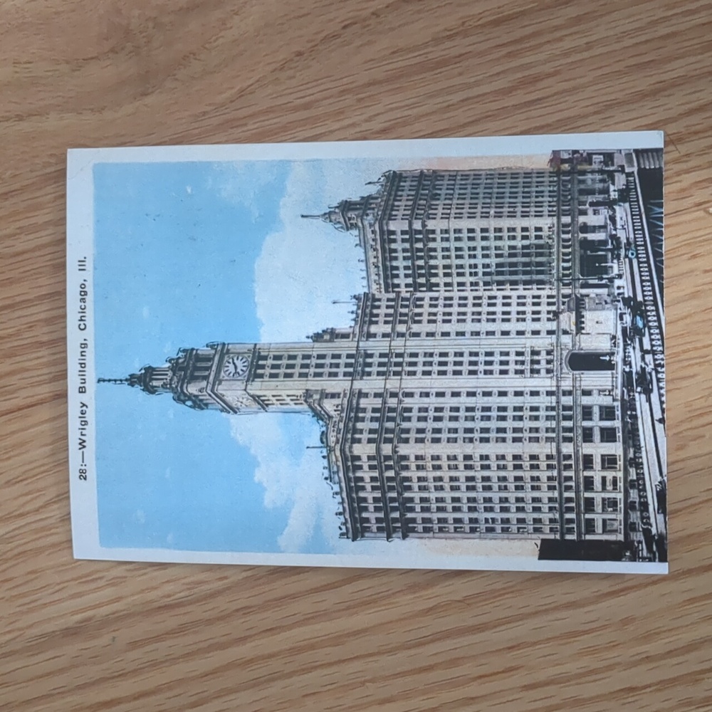 Vintage looking Chicago Postcard- Wrigley Building